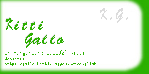 kitti gallo business card